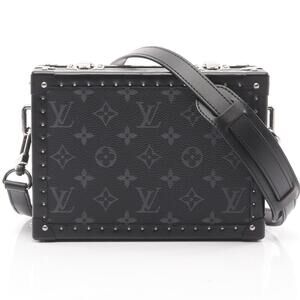 Louis Vuitton Clutch Shoulder Bag Canvas Leather Monogram Eclipse Black